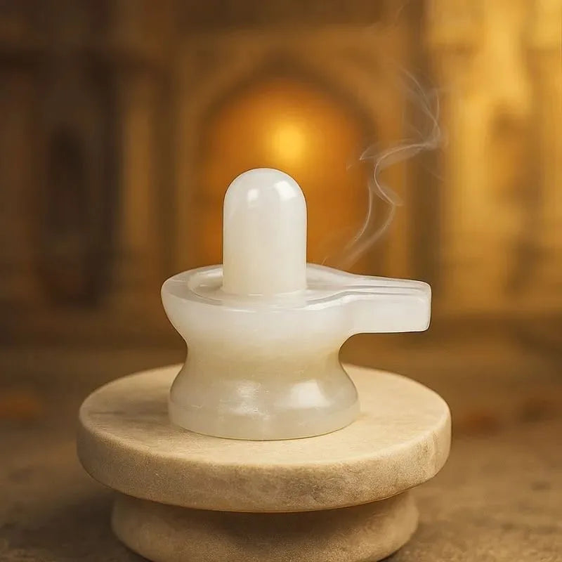Original Sphatik Shivling Crystal Shiva Lingam for Pooja Home Mandir Vastu Spiritual Decor