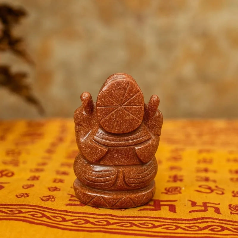 Sunstone Ganesha Murti for Home Temple