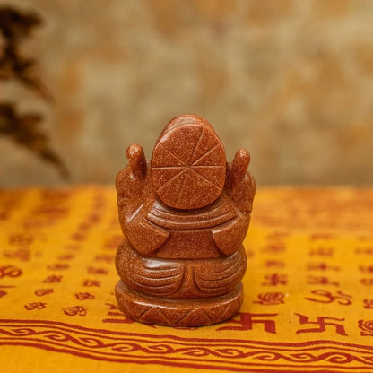 Sunstone Ganesha Murti for Home Temple