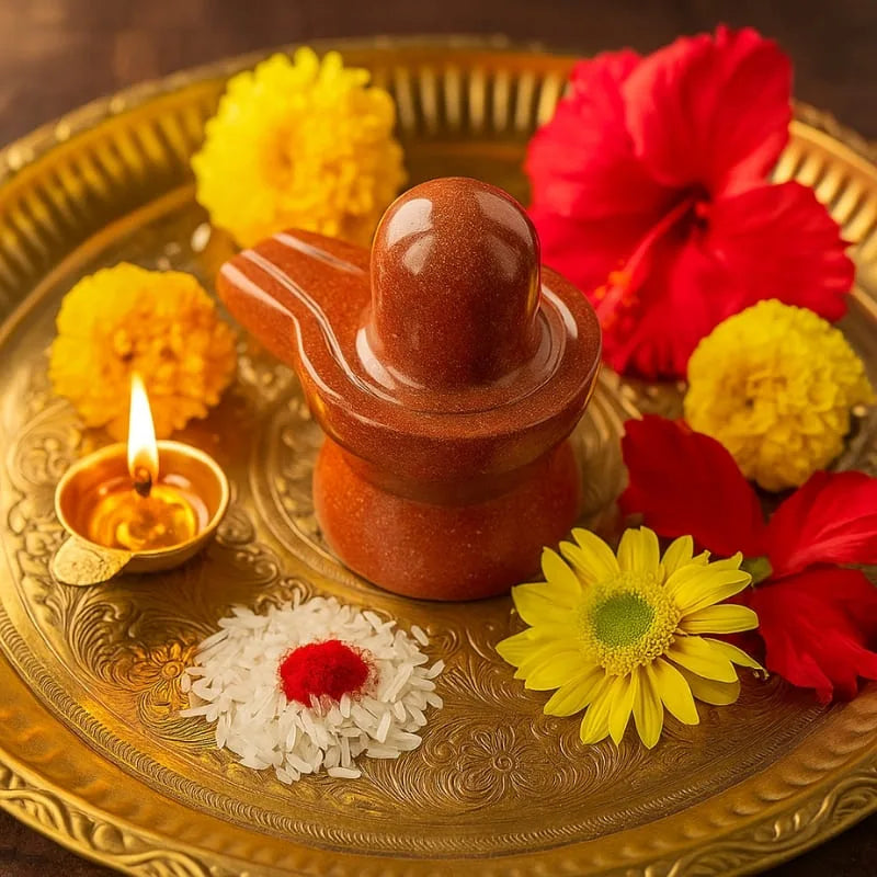 Sunstone Shivling for Lord Shiva Puja