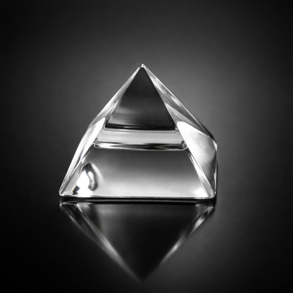 Sphatik Crystal Pyramid for Vastu Meditation Home Office Decor and Spiritual Healing