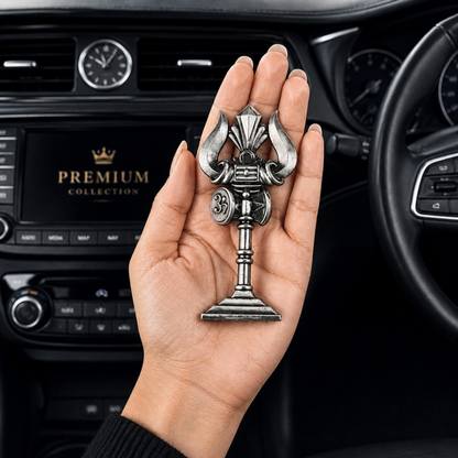Trishul Damru Om Dashboard Idol with Shivling – Lord Shiva Spiritual Car & Home Decor