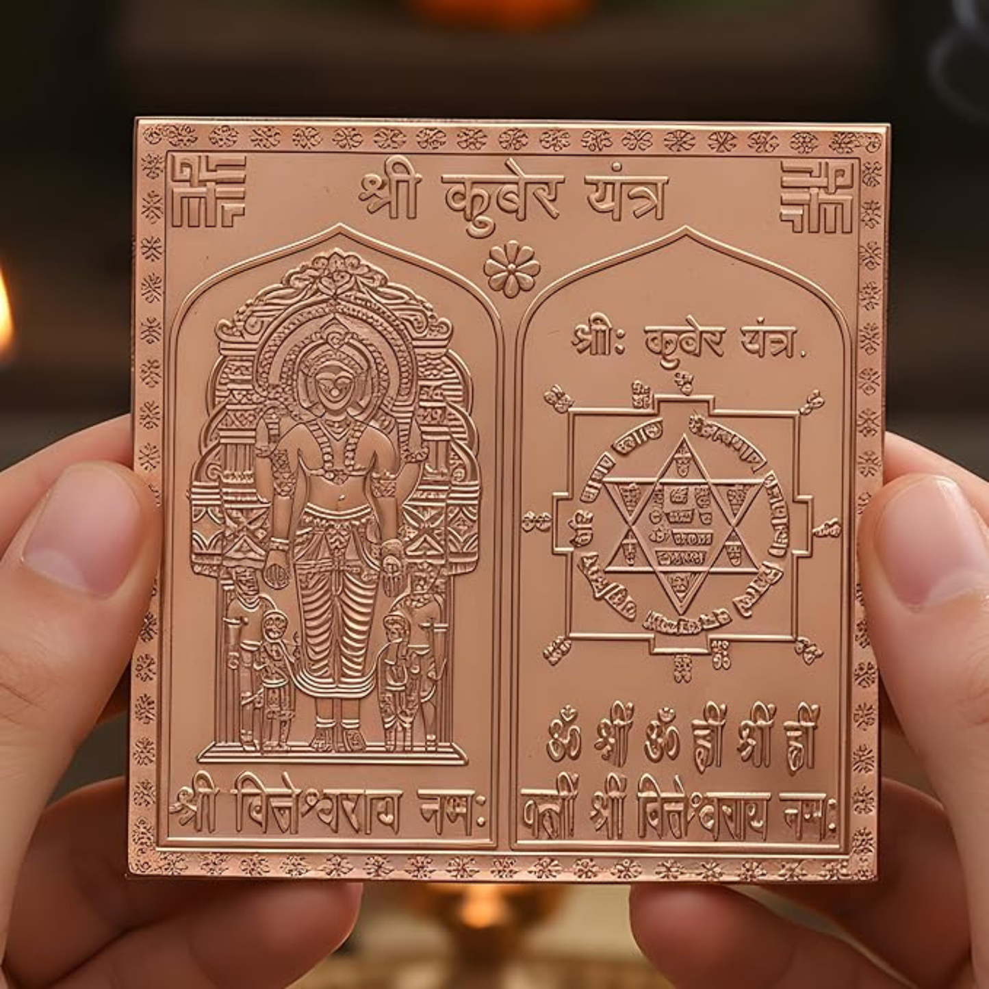 Copper Kuber Yantra | Shri Kuber Yantra for Wealth, Prosperity, Financial Growth & Vastu | Home, Office & Pooja