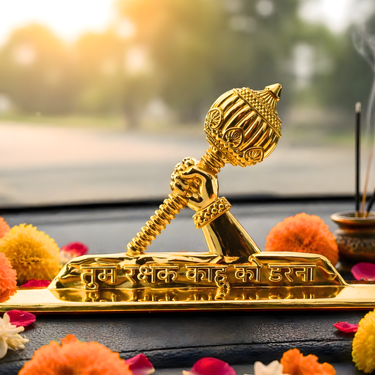 Hanuman Gada Dashboard Idol with Tum Rakshak Kahu Ko Darna