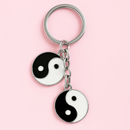 Yin Yang Couple Keychain, Key Rings for Couples