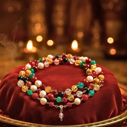 Navratna Gemstone Mala 108 Beads for Meditation Healing Prayer Yoga and Spirituality