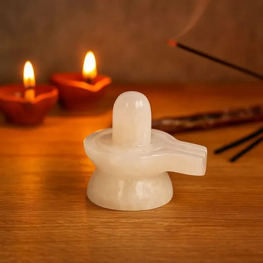 Original Sphatik Shivling Crystal Shiva Lingam for Pooja Home Mandir Vastu Spiritual Decor