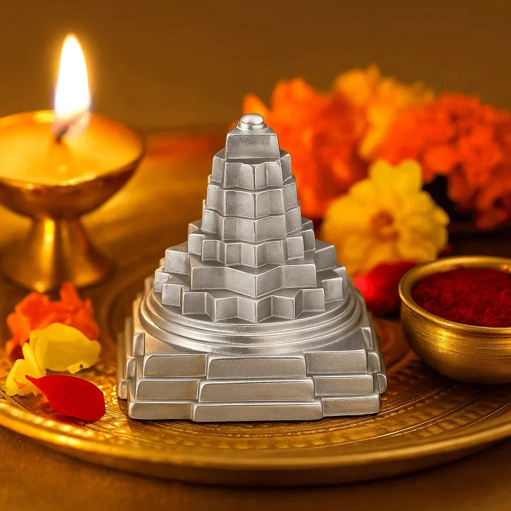 Parad Shree Yantra Sri Meru Yantra for Puja Home Mandir Vastu Spiritual Decor