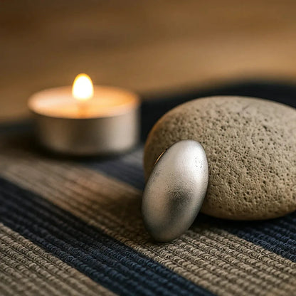 Parad Gutika Original Mercury Stone for Puja Meditation Shiva Worship and Spiritual Practice