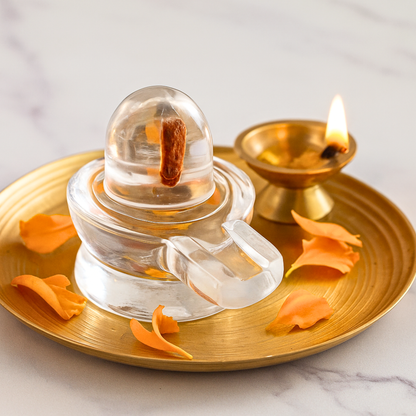Original Sphatik Shivling Crystal Shivling for Puja Mandir Meditation Spiritual Worship Decor