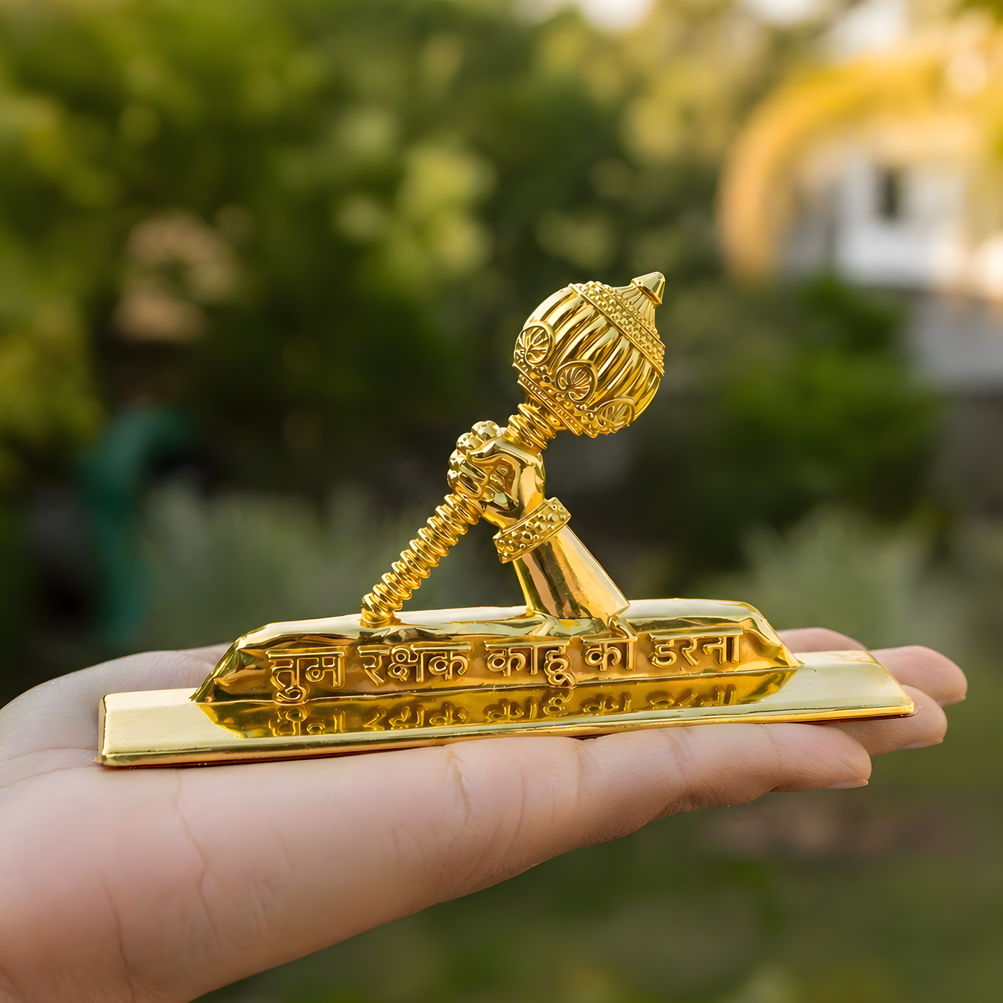 Hanuman Gada Dashboard Idol with Tum Rakshak Kahu Ko Darna