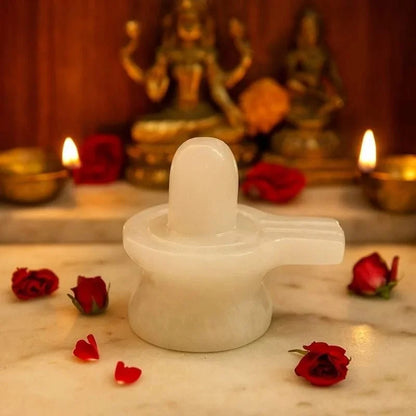 Original Sphatik Shivling Crystal Shiva Lingam for Pooja Home Mandir Vastu Spiritual Decor