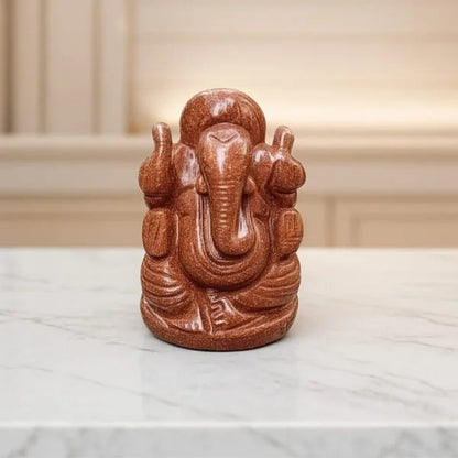 Sunstone Ganesha Murti for Home Temple