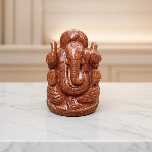 Sunstone Ganesha Murti for Home Temple