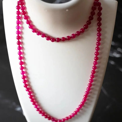 Red Sphatik Japa Mala 108 Beads Crystal Prayer Mala for Meditation Puja Mantra Chanting