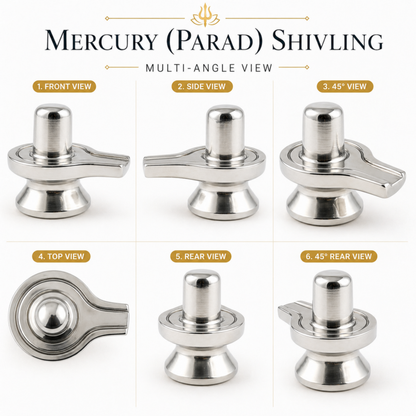 Parad Shivling with Yoni Base for Puja Abhishekam Home Mandir Shiva Worship