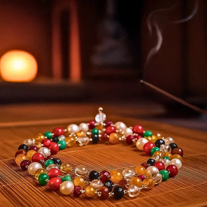 Navratna Gemstone Mala 108 Beads for Meditation Healing Prayer Yoga and Spirituality