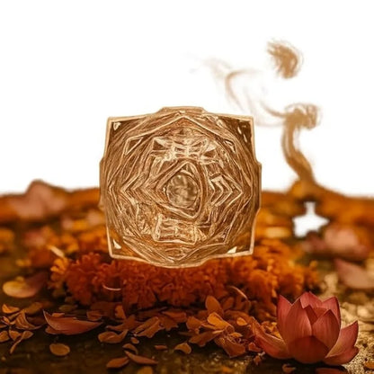 Sphatik Shree Yantra Crystal Meru for Puja Vastu Meditation Home Temple Decor