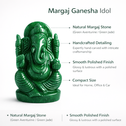 Margaj Ganesha Idol for Home Decor Puja Mandir Office Desk Gift