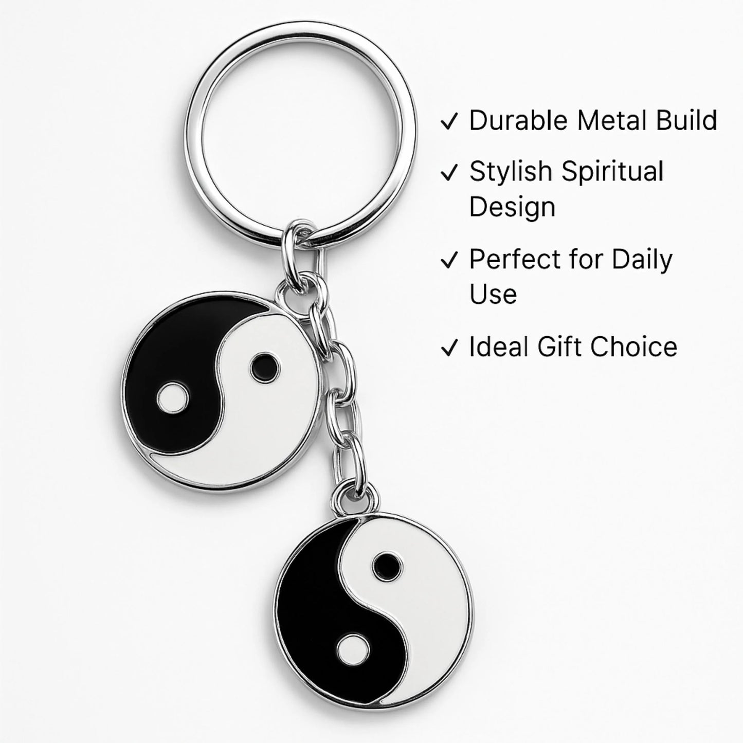 Yin Yang Couple Keychain, Key Rings for Couples