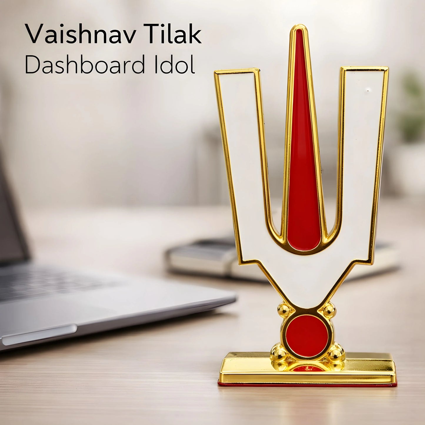 Sri Vaishnava Namam Tilak Dashboard Idol for Car Mandir Office Spiritual Decor