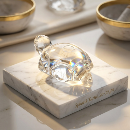 Sphatik Crystal Tortoise Turtle for Vastu Home Decor Meditation Prosperity Spiritual Gift Blessings