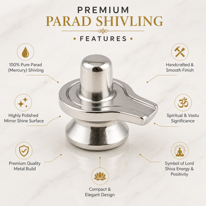 Parad Shivling with Yoni Base for Puja Abhishekam Home Mandir Shiva Worship