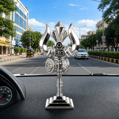 Trishul Damru Om Dashboard Idol with Shivling – Lord Shiva Spiritual Car & Home Decor