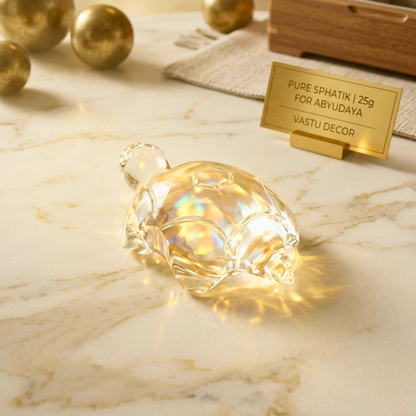 Sphatik Crystal Tortoise Turtle for Vastu Home Decor Meditation Prosperity Spiritual Gift Blessings