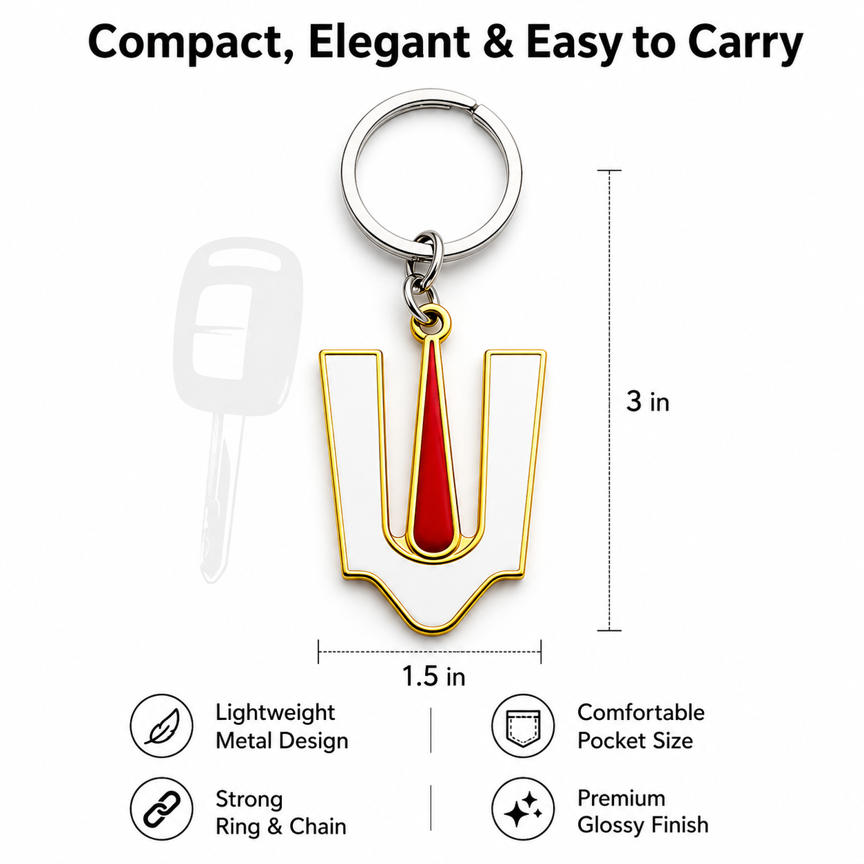 Lord Balaji Tilak Keychain | Tirupati Balaji Metal Key Ring | Hindu Spiritual Gift