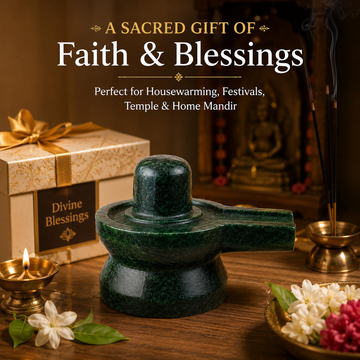 Natural Margaj Shivling | Handcrafted Green Stone Shiva Lingam for Mandir, Daily Puja, Abhishek & Vastu | 5–20 KG