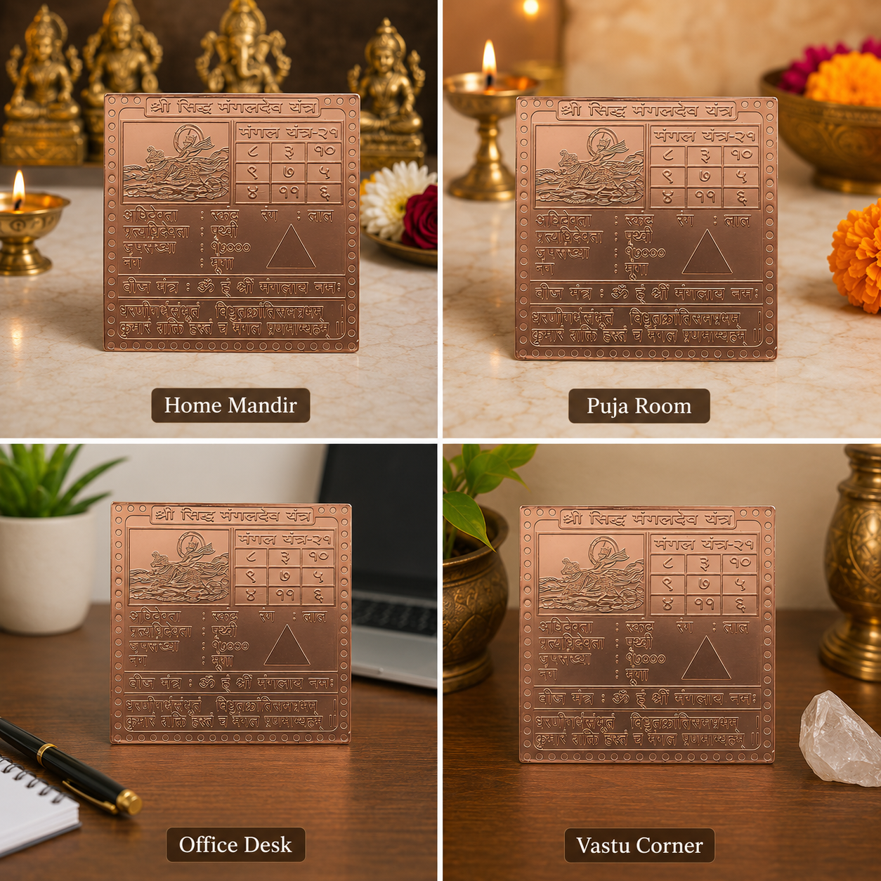 Copper Siddh Mangaldev Yantra | Mangal Yantra for Prosperity, Protection & Positive Energy
