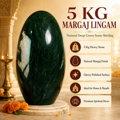 Margaj Lingam - Natural Stone Shivling for Home Puja, Vastu & Housewarming Gift | Available in 5/10/15/20 Kg