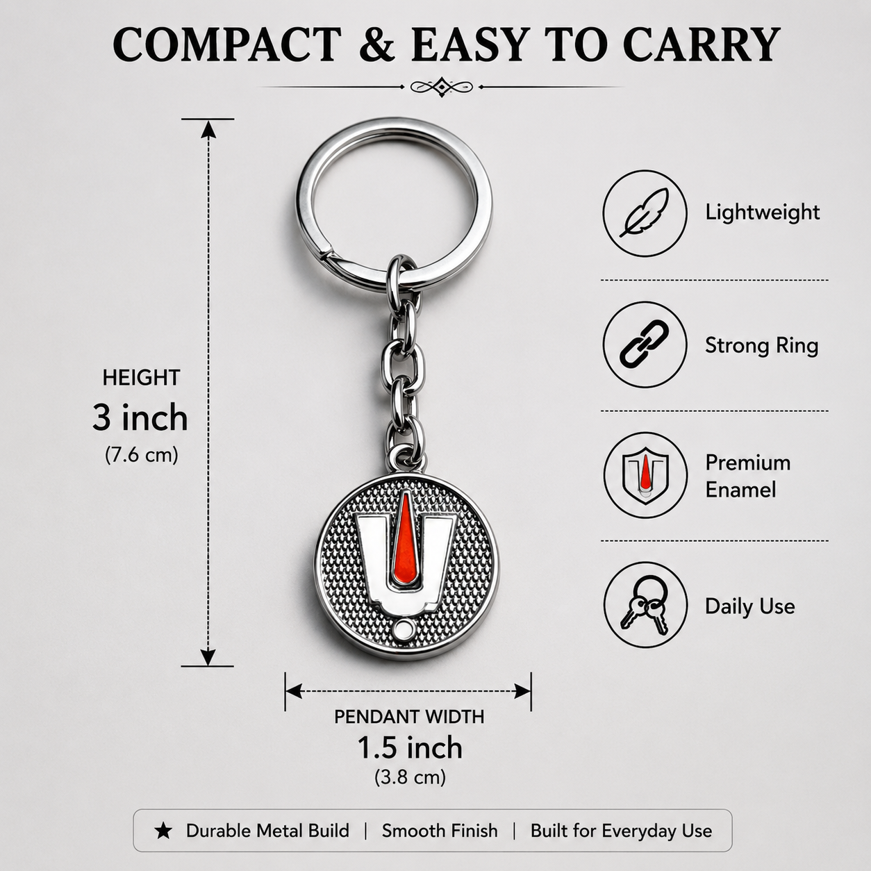 Tirupati Balaji Key Ring | Venkateswara Tilak Keychain | Devotional Gift