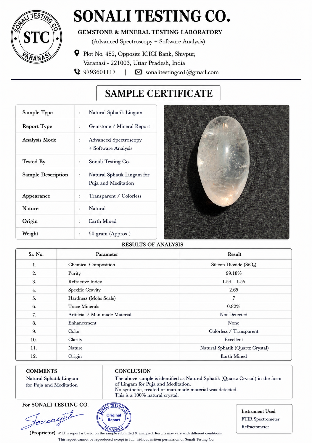 Sphatik Crystal Shiva Lingam for Puja Meditation Vastu Home Temple Spiritual Worship