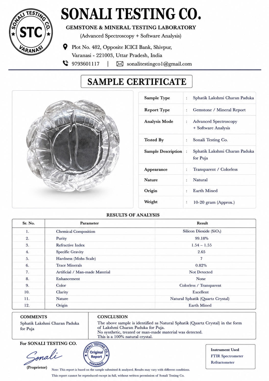 Sphatik Lakshmi Charan Paduka Crystal Footprints for Puja Mandir Worship Spiritual Blessings Decor