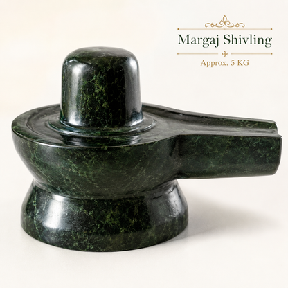 Margaj Stone Shivling - Natural Green Jade Shivling Available in 5/10/15/20 Kg